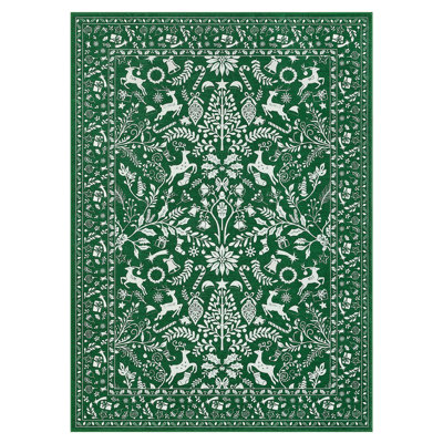 Tapis de Noël, tapis d'intérieur antidérapant, lavable à la machine, à poils courts, pliable, décoratif, pour chambre, salon, cuisine ou bureau.