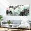 Abstrait encre de lotus floral, reproduction d'art sur toile, ensemble de 3-356483938