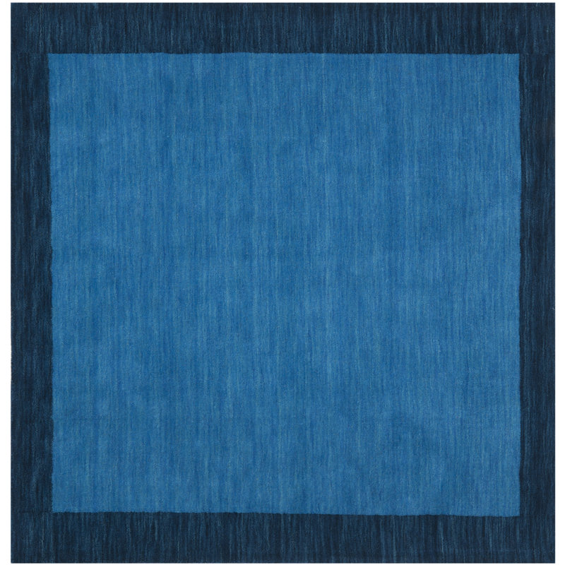 Tapis en laine de couleur unie tissé à la main Southbury, Carré 8 pi