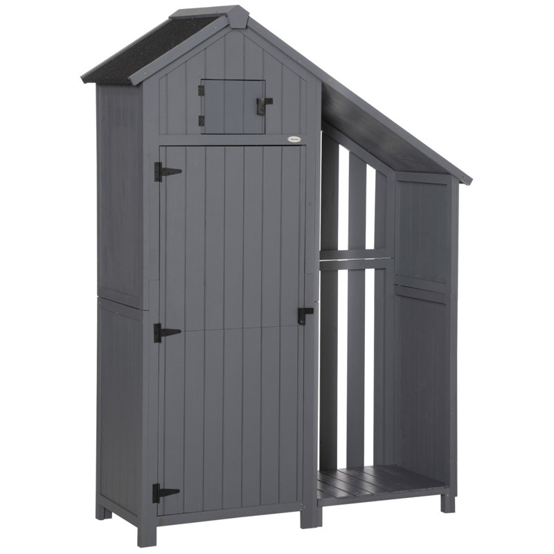 Chellis 4 ft. W x 2 ft. D Solid Wood Slatbox Tool Shed