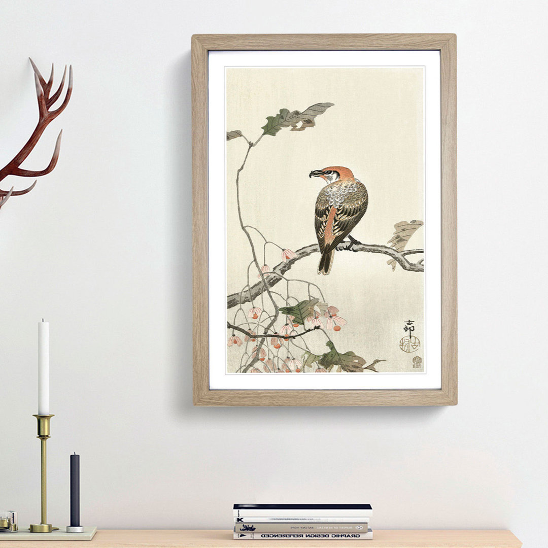 Crossbill on a Tree Branch by Ohara Koson - Picture Frame Painting Print