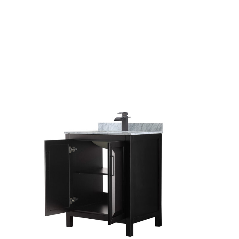 Daria 30'' W Single Vanity, Dark Espresso, Matte Black