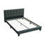 Base de lit plateforme moderne avec tête de lit capitonnée en polyfibre moderne 1pc-375947173-375947172