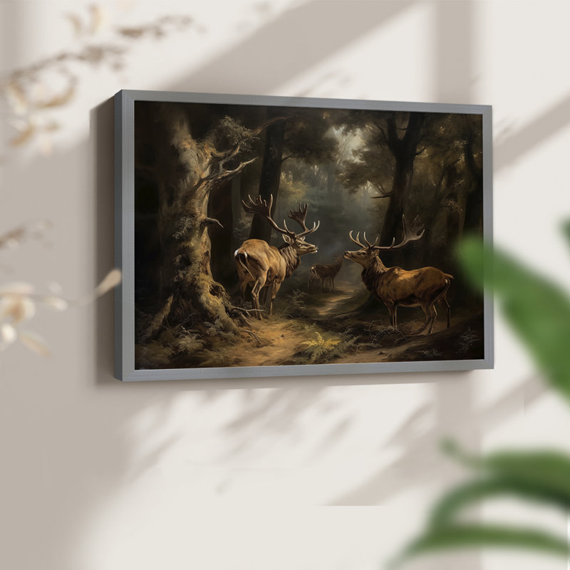 Faune - LII - Reproduction encadrée - Restickable, H 22 po x l 28 po, Gris