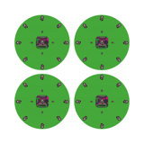 Asscher Vegan Leather Round Pebble Placemat