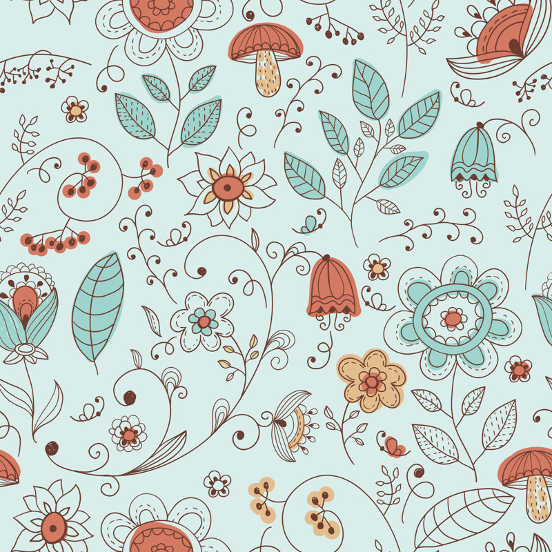 Rouleau de papier peint adhésif Amapola Summer, L 16,67 po x l 25 po