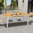 83" Long Aluminum Dining Table Extension Table-105703371