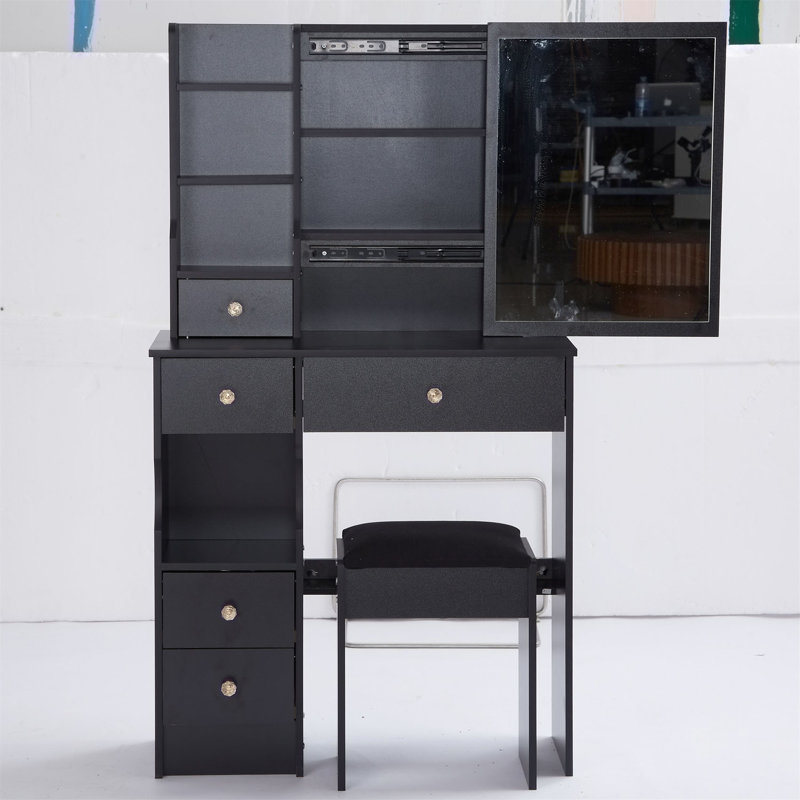 Makeup Vanity Set with Sliding Mirror