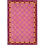Jamie Drake - 'Chain And Rope - Purple' Rug 6' X 9'