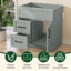 Armoire de salle de bain autoportante 30 po x l 21,5 po x H 33,44 po gris céleste sans plateau-1202386509