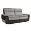 Causeuse inclinable électrique en cuir grainé moderne et contemporain de 79 po avec charge USB et conception encombrante Wall-Edger Ednerd