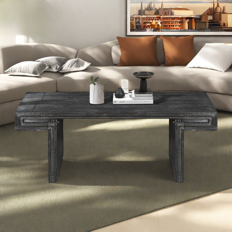 Table basse American Vintage, Noir antique