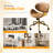 PU Curved Office Chair With Antique Bronze Base-2048463796