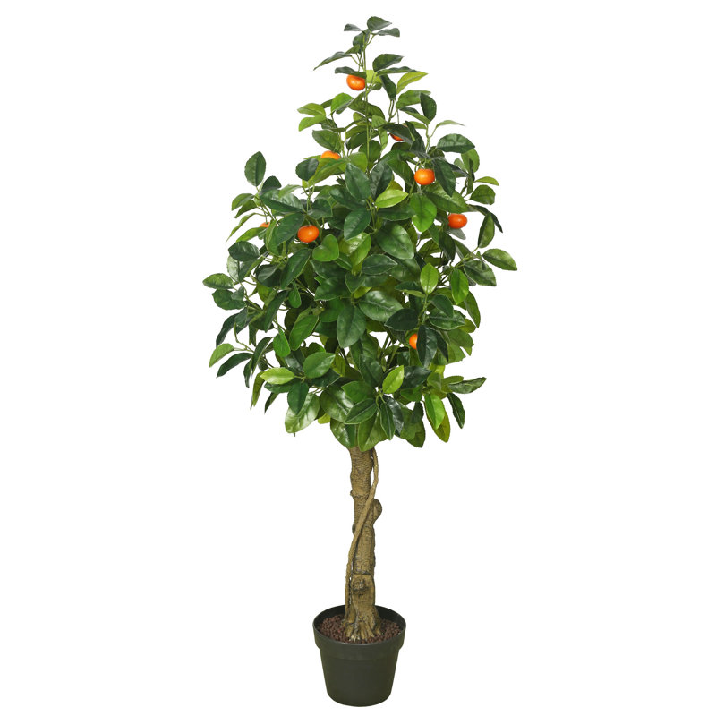 Arbre orange artificiel 51 po vert et orange 51 po