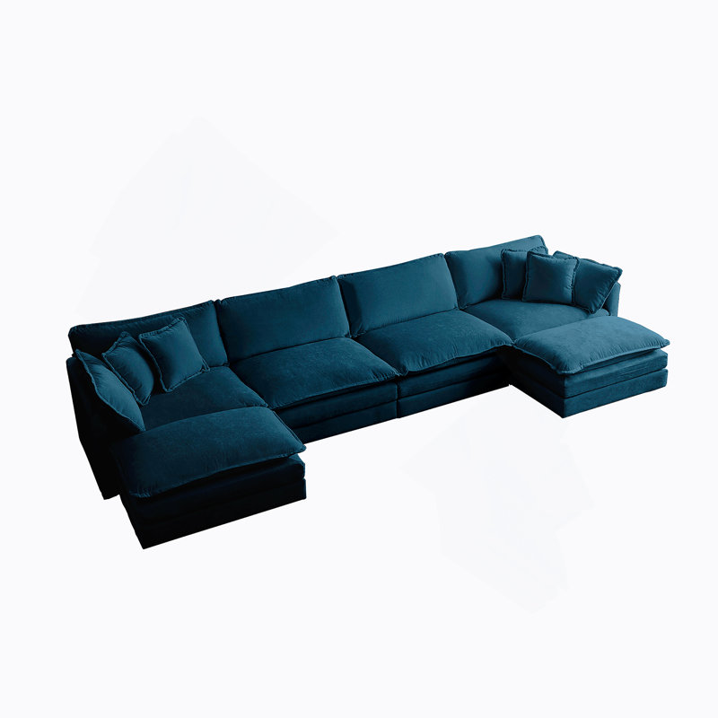 U Shaped Couch with Reversible Chaise, Modular Large U-Shape Sectional Sofa