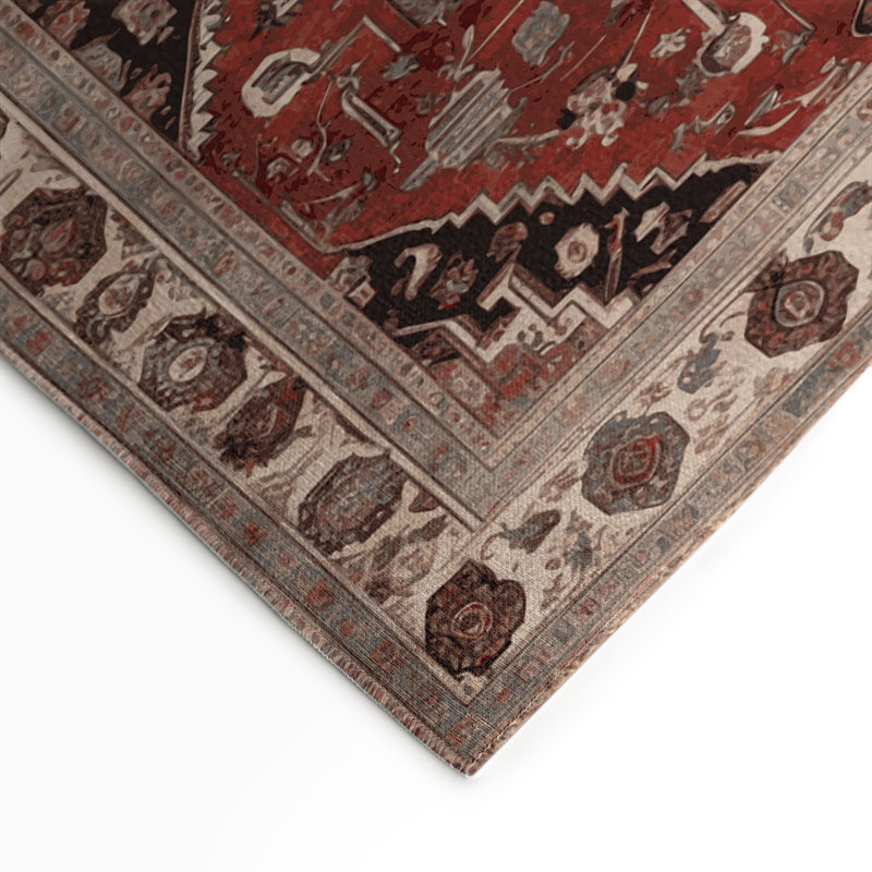Tapis d'intérieur et d'extérieur brun Persian, Rectangle 5 pi x 7 pi