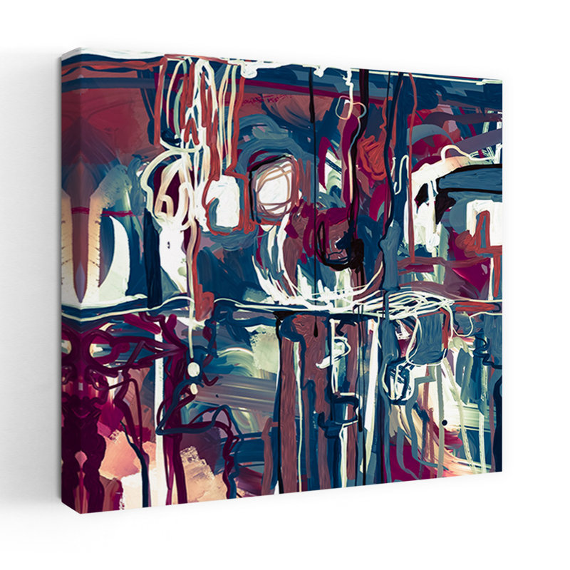 Art contemporain, art contemporain abstrait, H 32 po x l 32 po