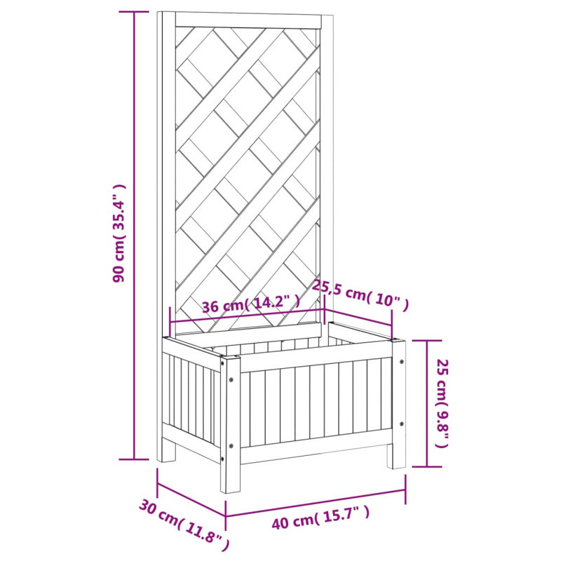 Bromsey Planter Box, Brown