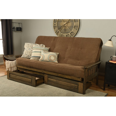 Ensemble de futon large avec matelas et tiroir de 87 po Stratford