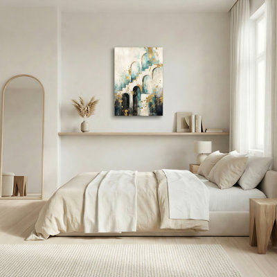 Ensemble de 1 toile murale abstraite d'architecture