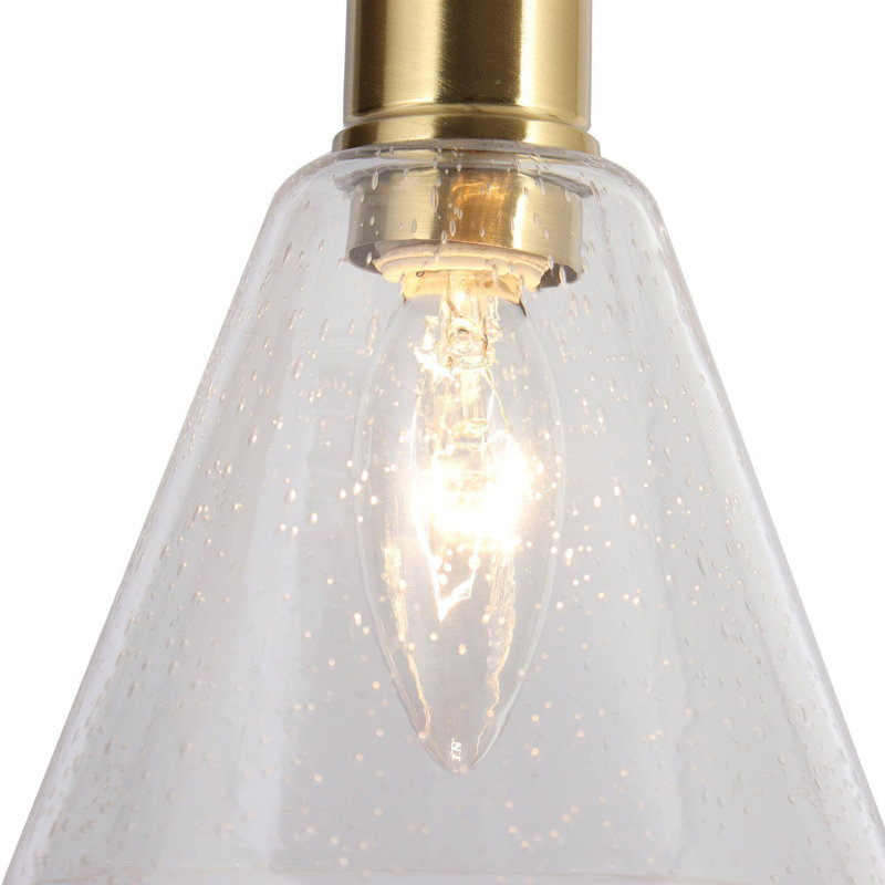 Luminaire suspendu moderne 1 lumière avec verre bullé