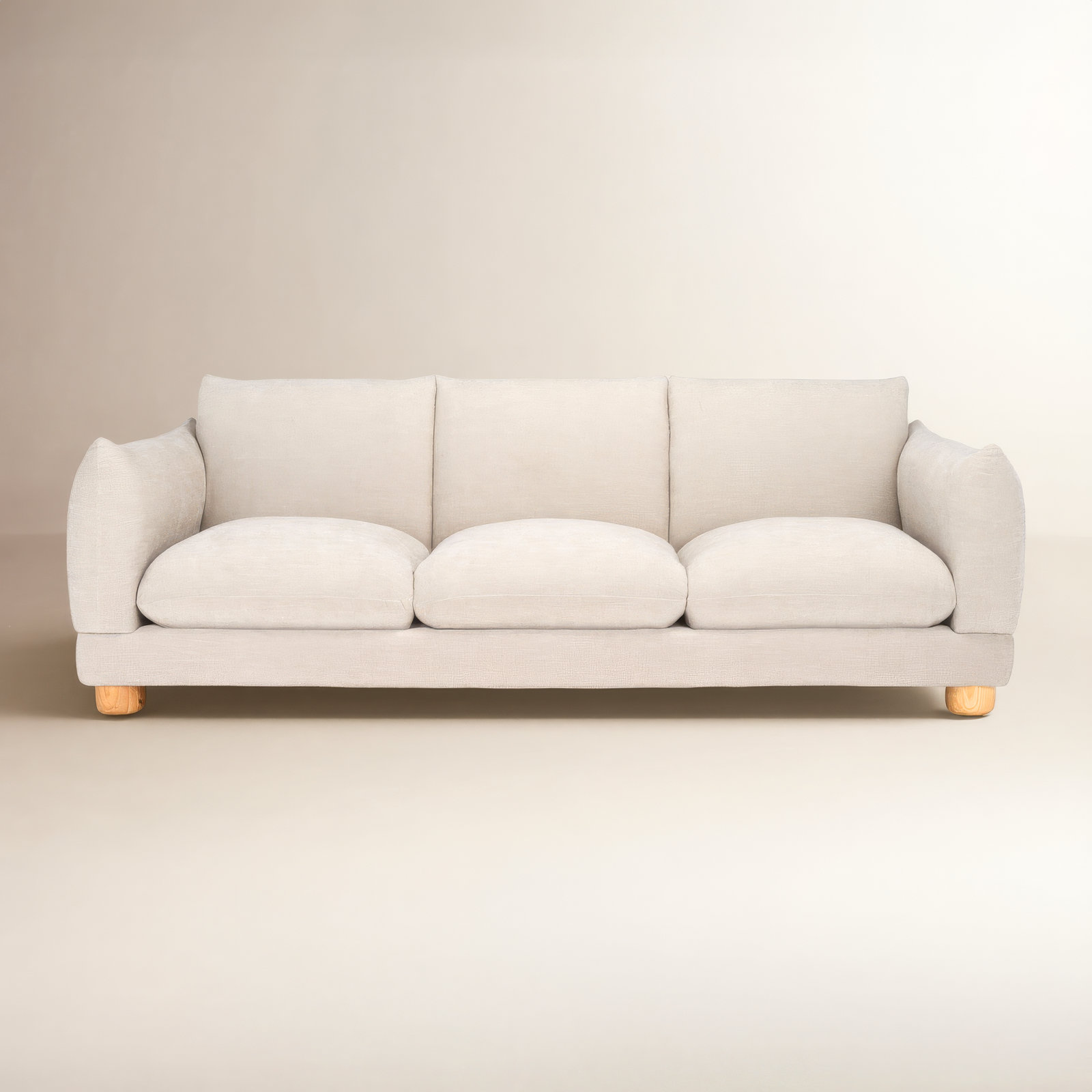 Chelse 89" Sofa, Beige Chenille