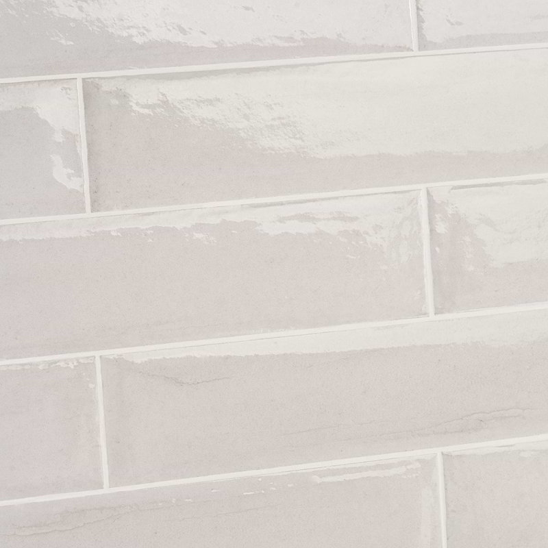 Paint 3x16 Glossy Porcelain Tile, Bianco White