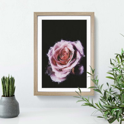 The Pale Purple Rose in Abstract - Picture Frame Graphic Art Print