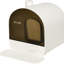 Bac à litière pour chat avec couvercle, 17 po x 17 po x 18,5 po, blanc. Crée un espace confortable et sans odeur. Filtre désodorisant, plateau amovible pour environnement frais et privé.