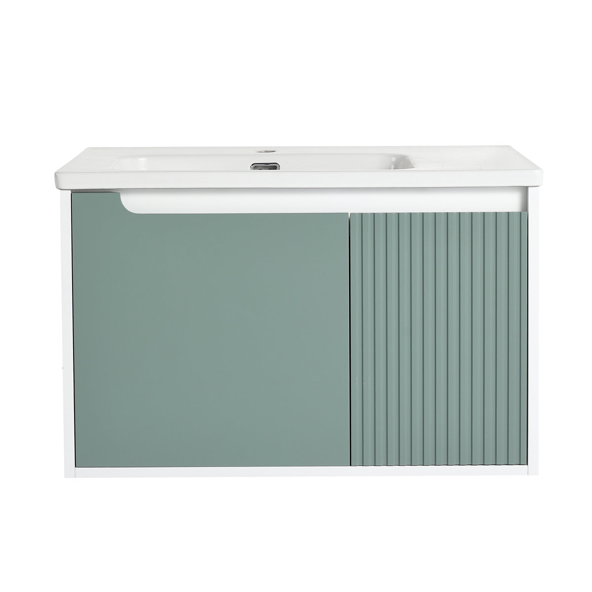Ebern Designs Wall-Mounted Bathroom Vanity With Ceramic Sink, Bathroom ...