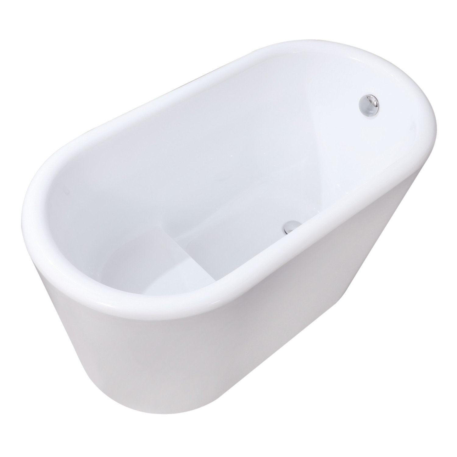 Streamline 57 in. Acrylic Clawfoot Non-Whirlpool Bathtub in Glossy