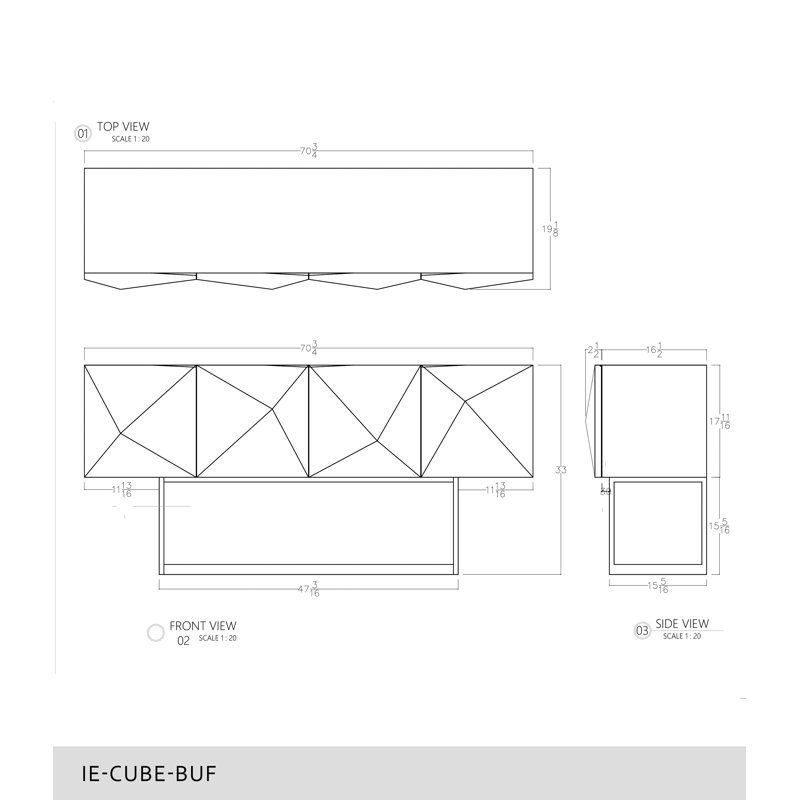 IE Series Cube Buffet, Natural
