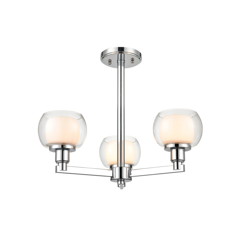 Luminaire suspendu bol simple à 3 lumières, gris