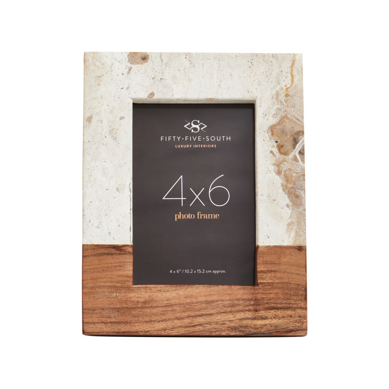 Ceramic;Metal Picture Frame with Mat, 18cm x 23cm