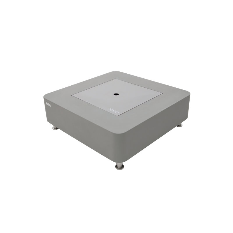 Space Gray Square Ethanol Fire Pit Table with Stainless Steel Burner