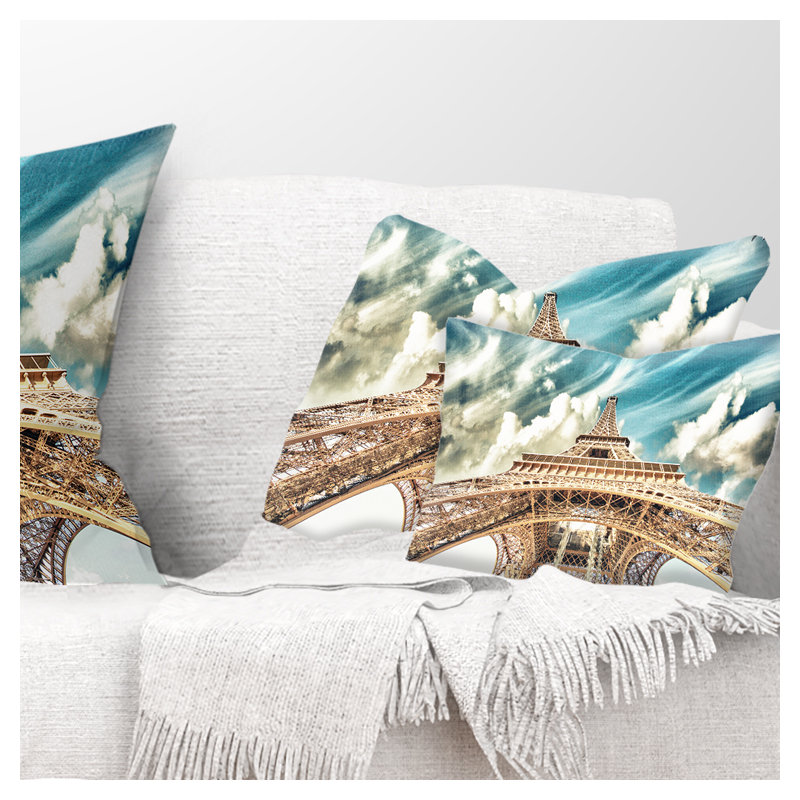 Coussin lombaire en tour de ciel de paris