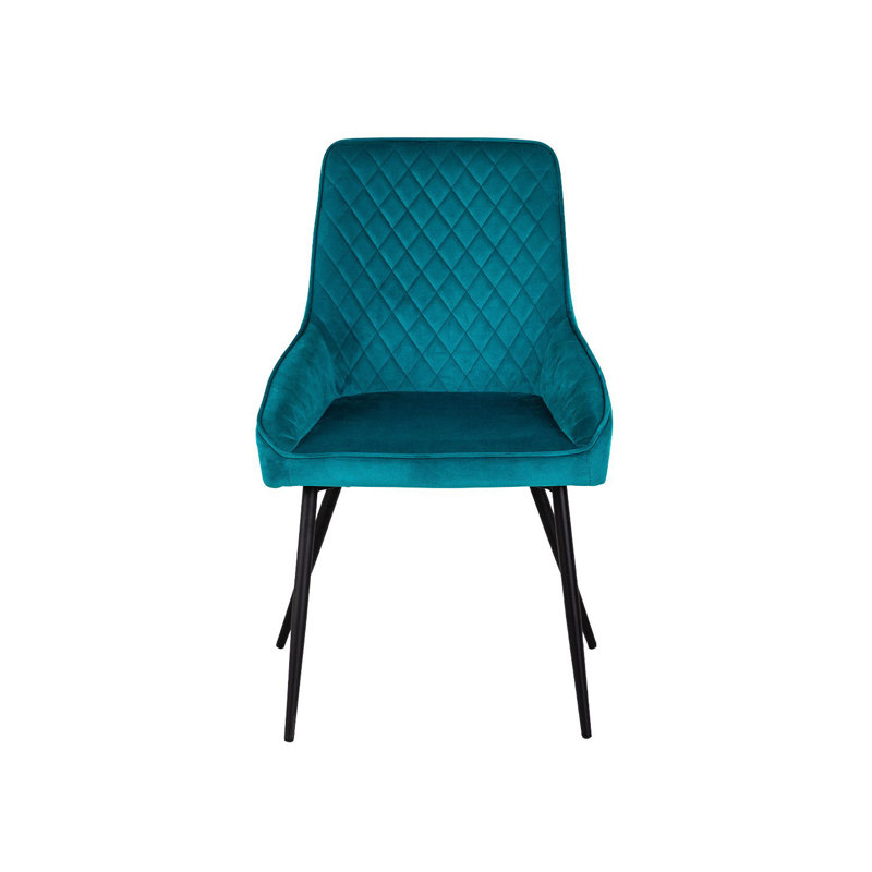 Bugrane Velvet Upholstered Armchair, Teal