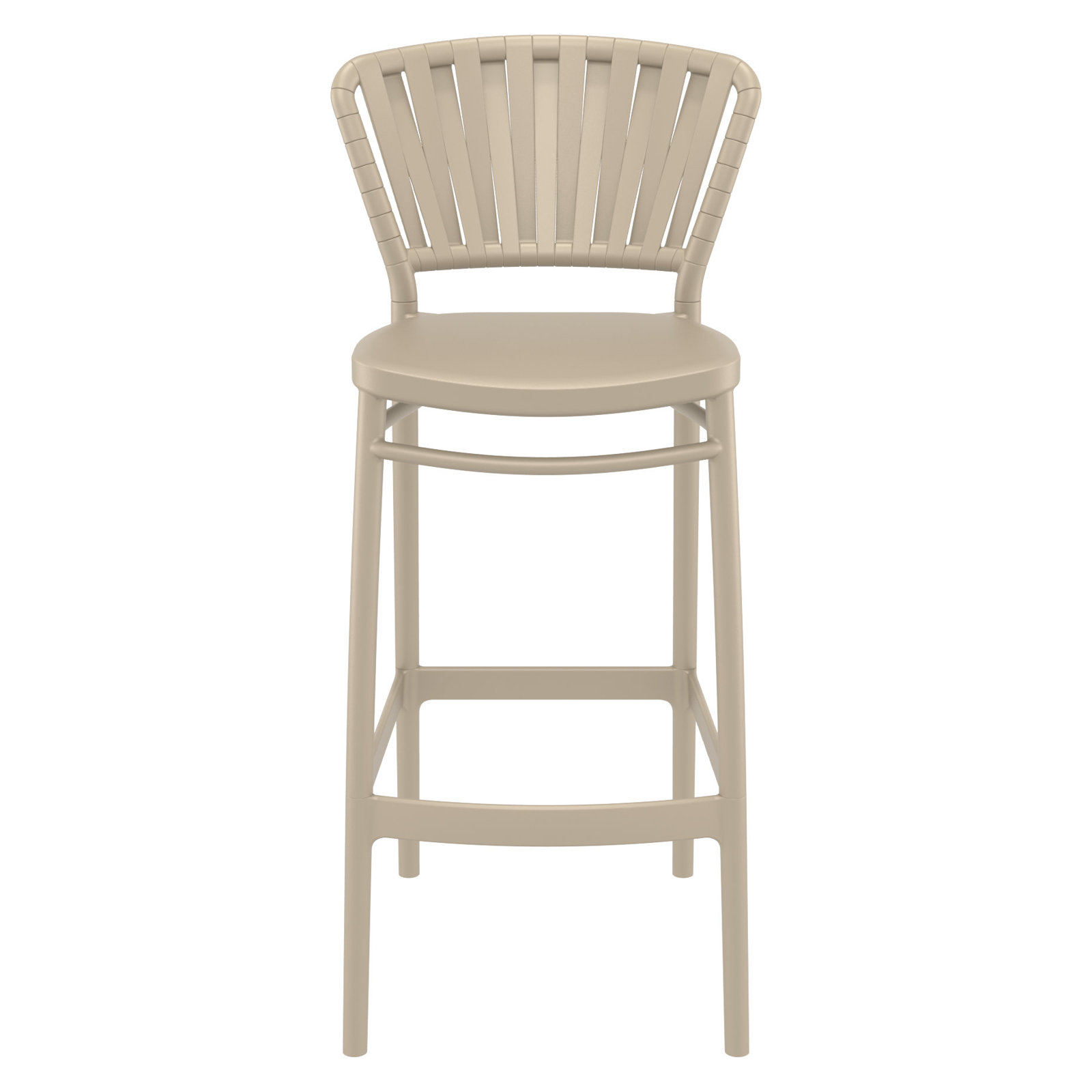 Newport Outdoor Barstool, 29.5", Taupe