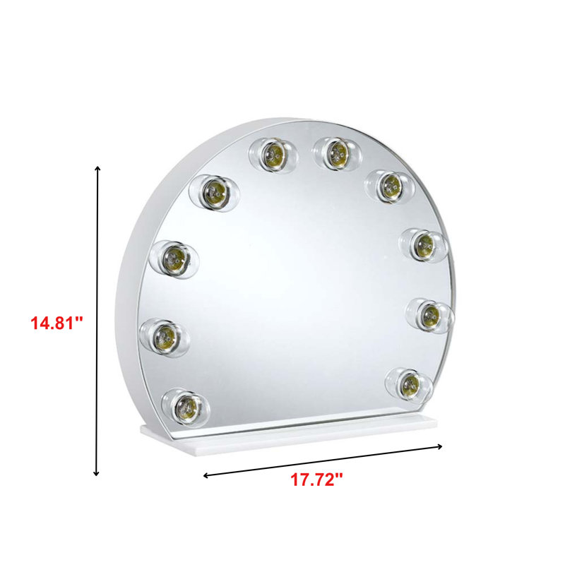 White finish Alma Accent Mirror