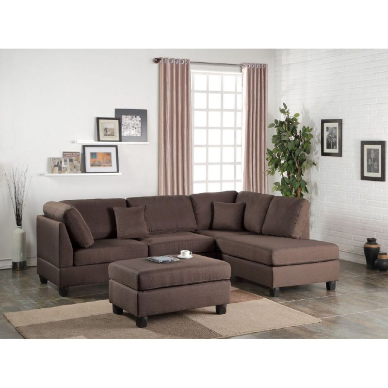 Canapé modulaire réversible 3 pièces Elane