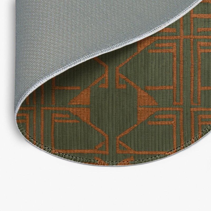 Tapis brun intérieur et extérieur Trellis, Rond 5 pi