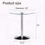 Table de salle à manger ronde 35 "en verre - minimaliste moderne avec pieds argent galvanisés