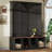 Lumen Farmhouse 4-in-1 Hall Tree with Hidden Hooks & 8 Doors-2040799880
