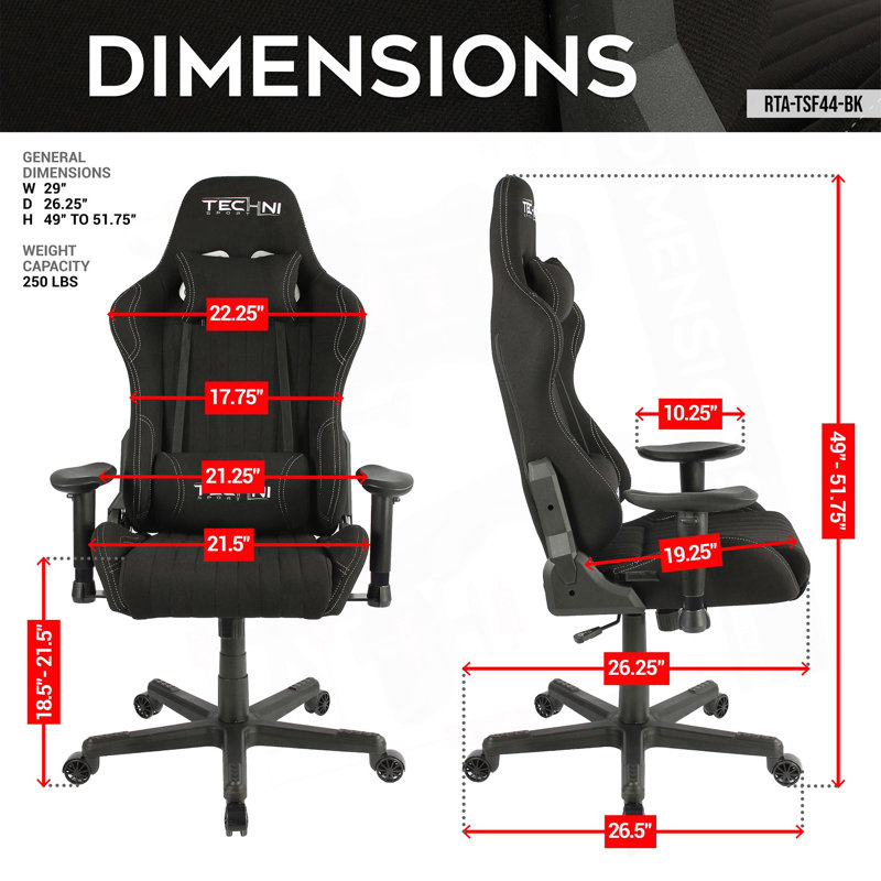 Fauteuil de jeu ergonomique PC