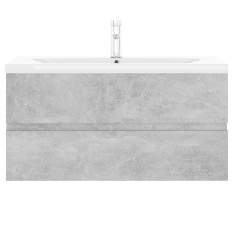 Audreigh Single Bathroom Vanity Base Only, Concrete Grey