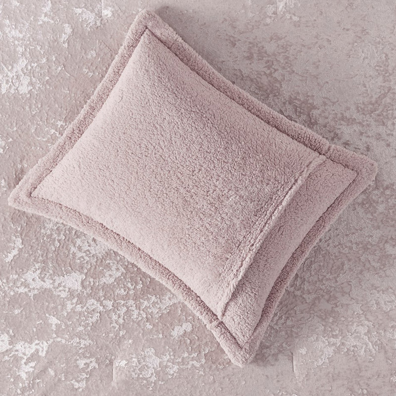 Très grand / très grand lit réversible en mauve, velours froissé et lavable, facile à laver