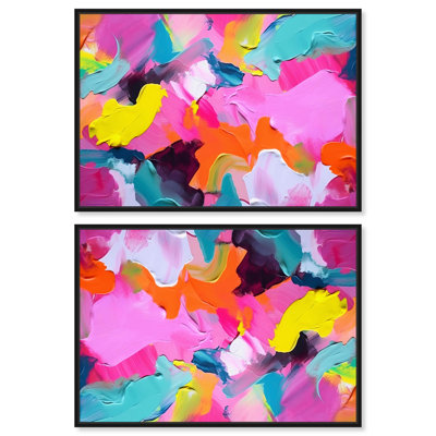 «Sublime Fusion Layers I Set Canvas Colorful Urban Art» par Art Remedy