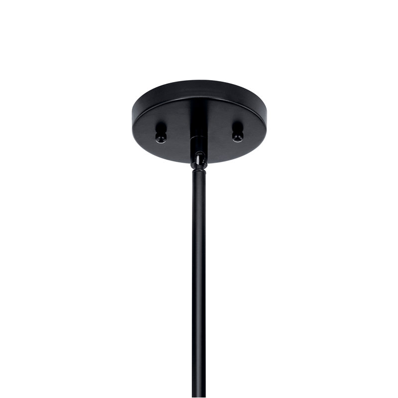 Ramblewood 1 - Light Single Pendant, Black, Satin Etched