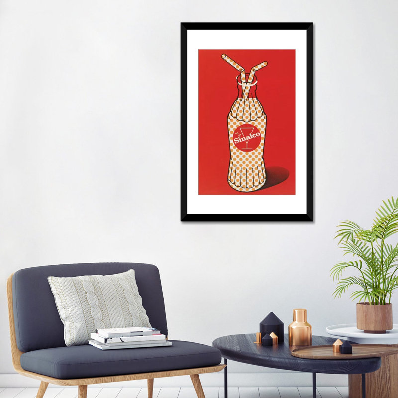 « bouteilled », reproduction d’impression sur toile, Papier d'art encadré noir, H 32 po x l 24 po x P 1 po, Blanc