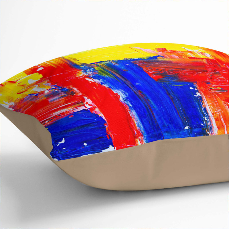 Abstract Square Cushion, 55 x 55 cm, Stone